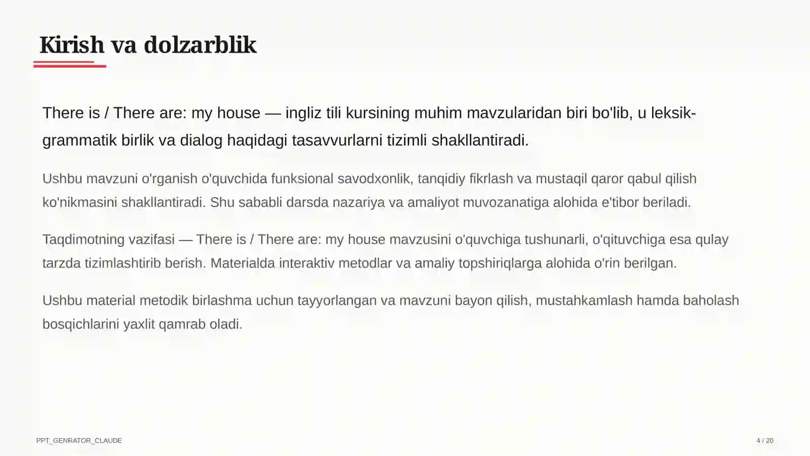 Ingliz tili (1–11) — metodik birlashma uchun 4