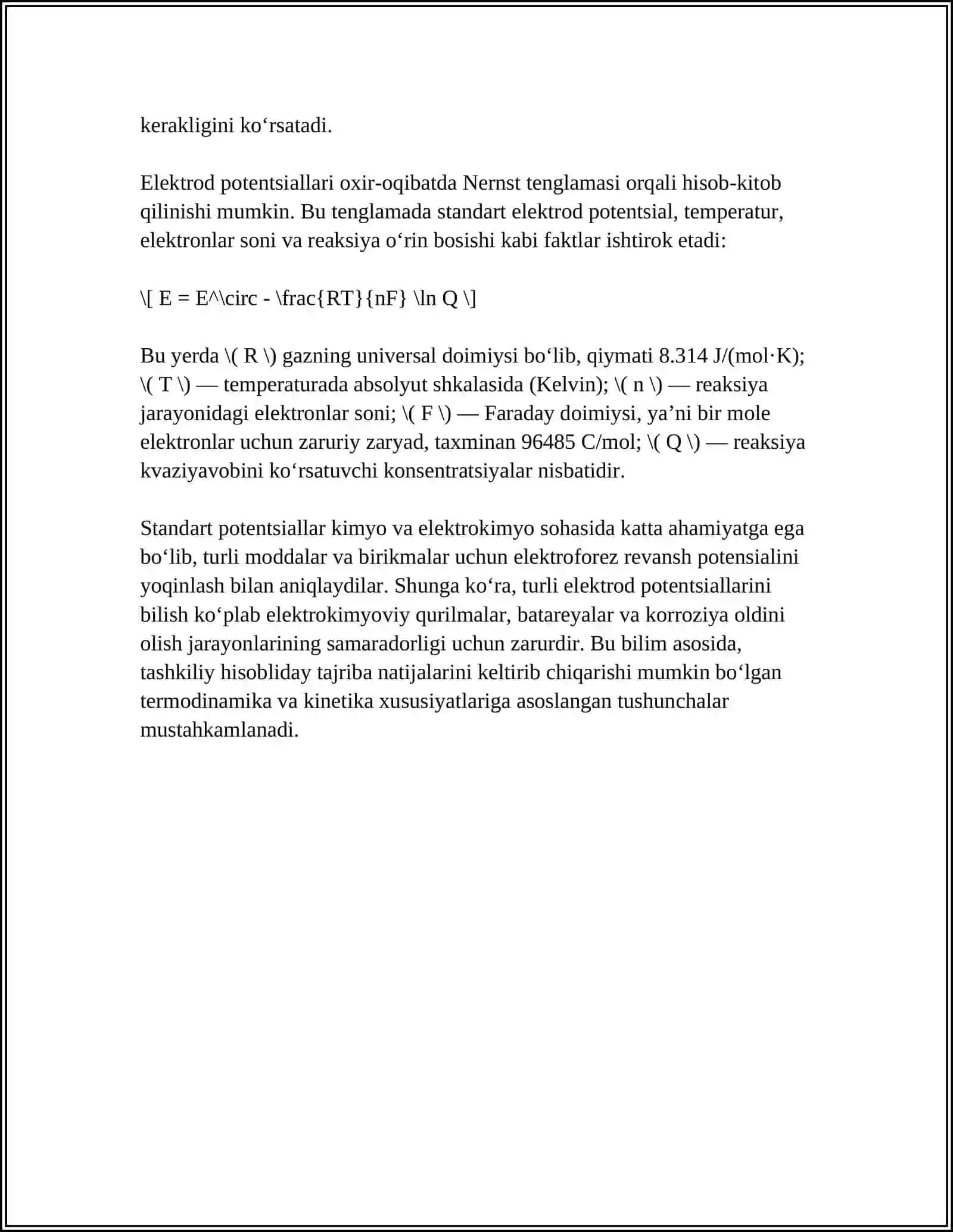STANDART POTENSIAL HAQIDA TUSHUNCHA 4
