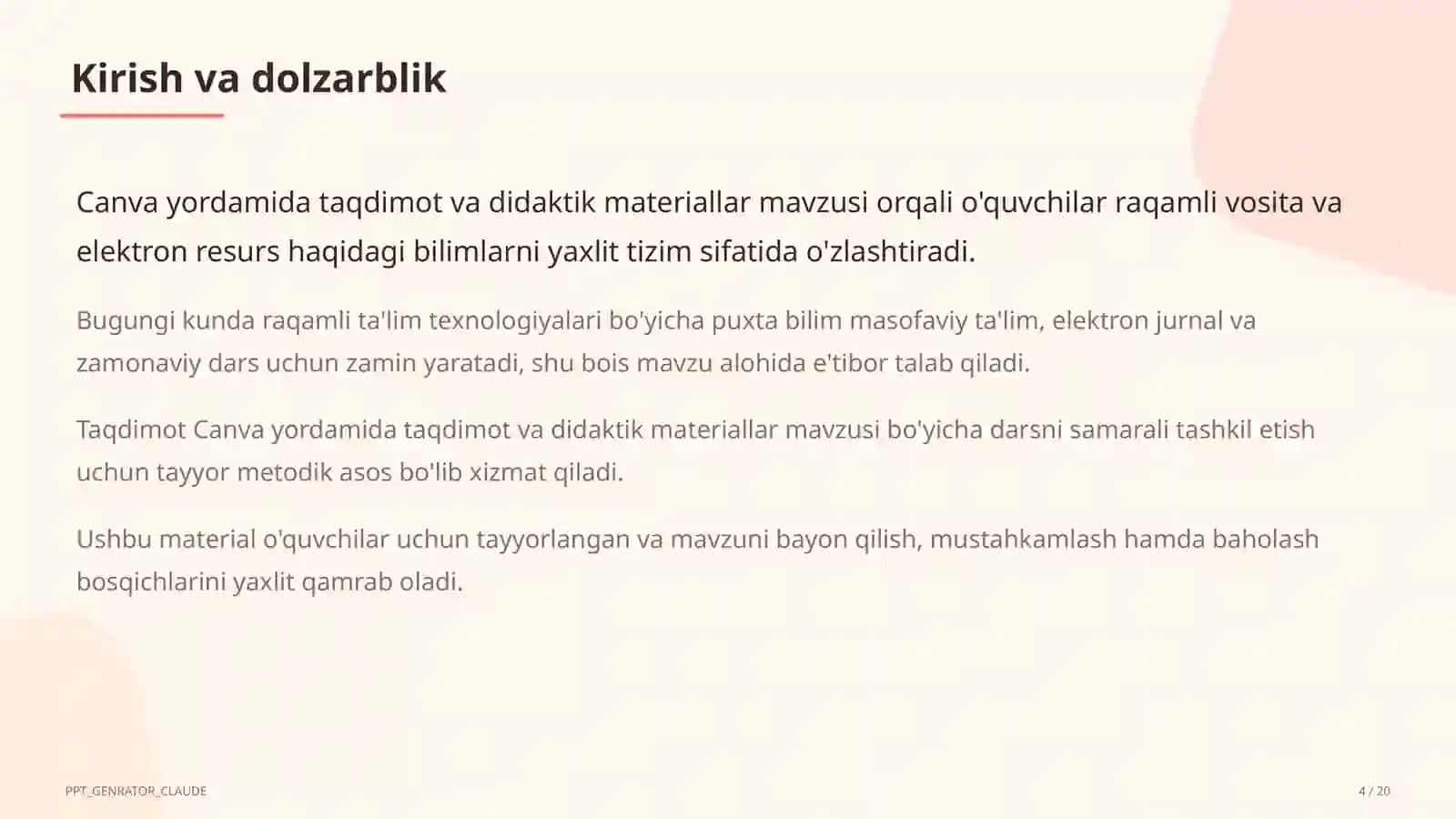 Canva yordamida taqdimot va didaktik materiallar 4
