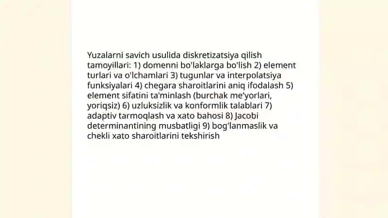 Savich Usuli 4