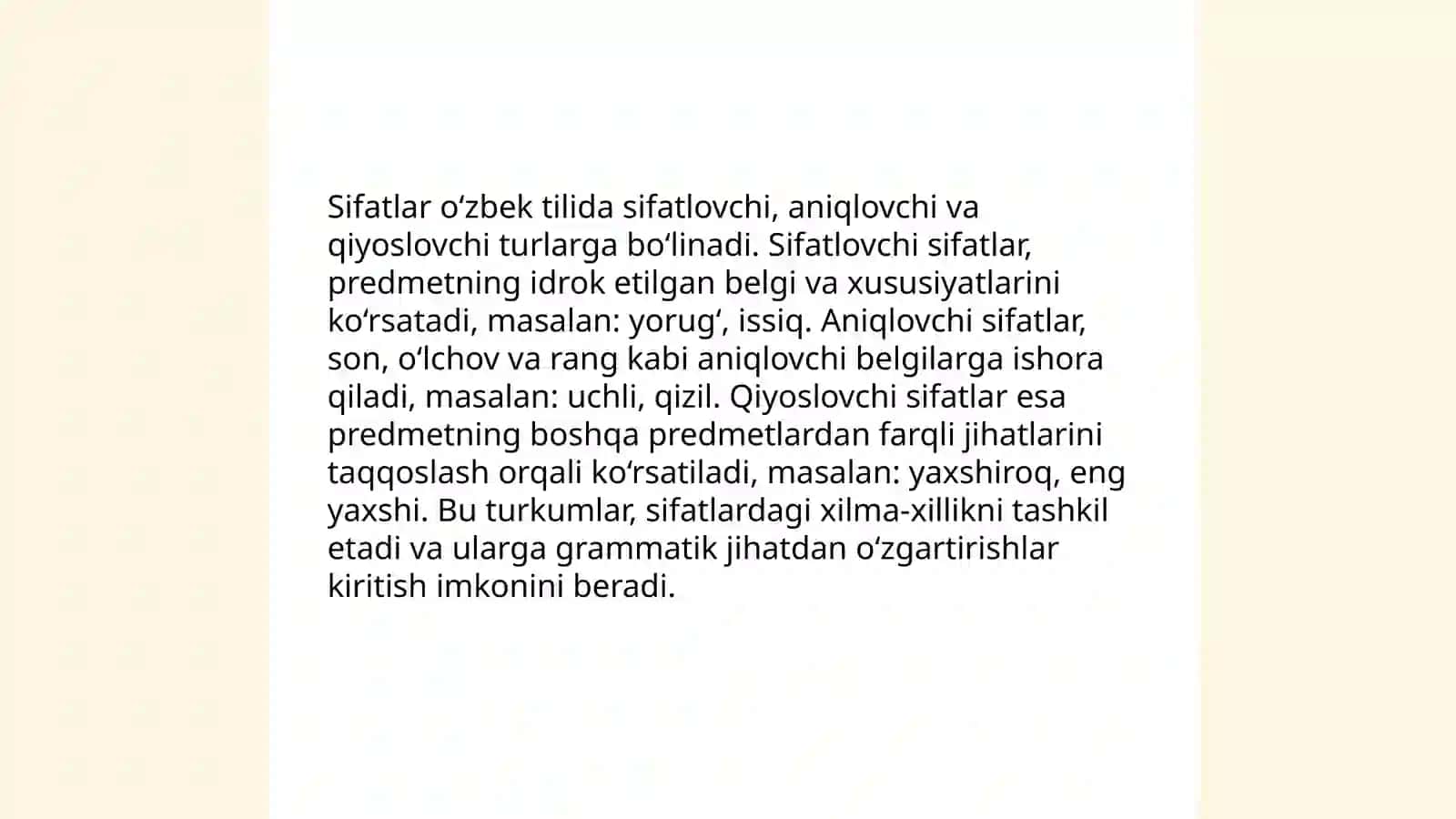 Sifat so‘z turkumi 4
