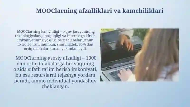 MOOClarning ta'rifi va xususiyatlari 4