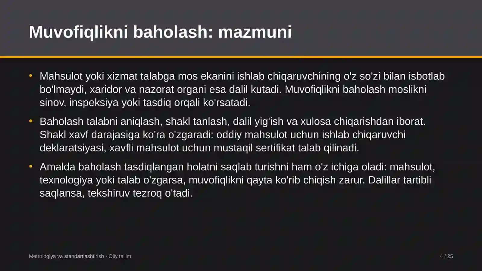 ehtiyot qismlar do'konlarida muvofiqlikni baholash 4777 4