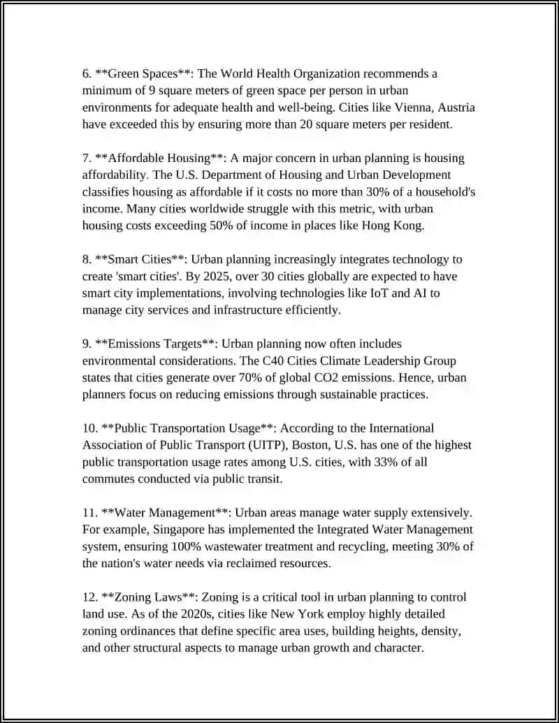 Urban Planning in Cities 4
