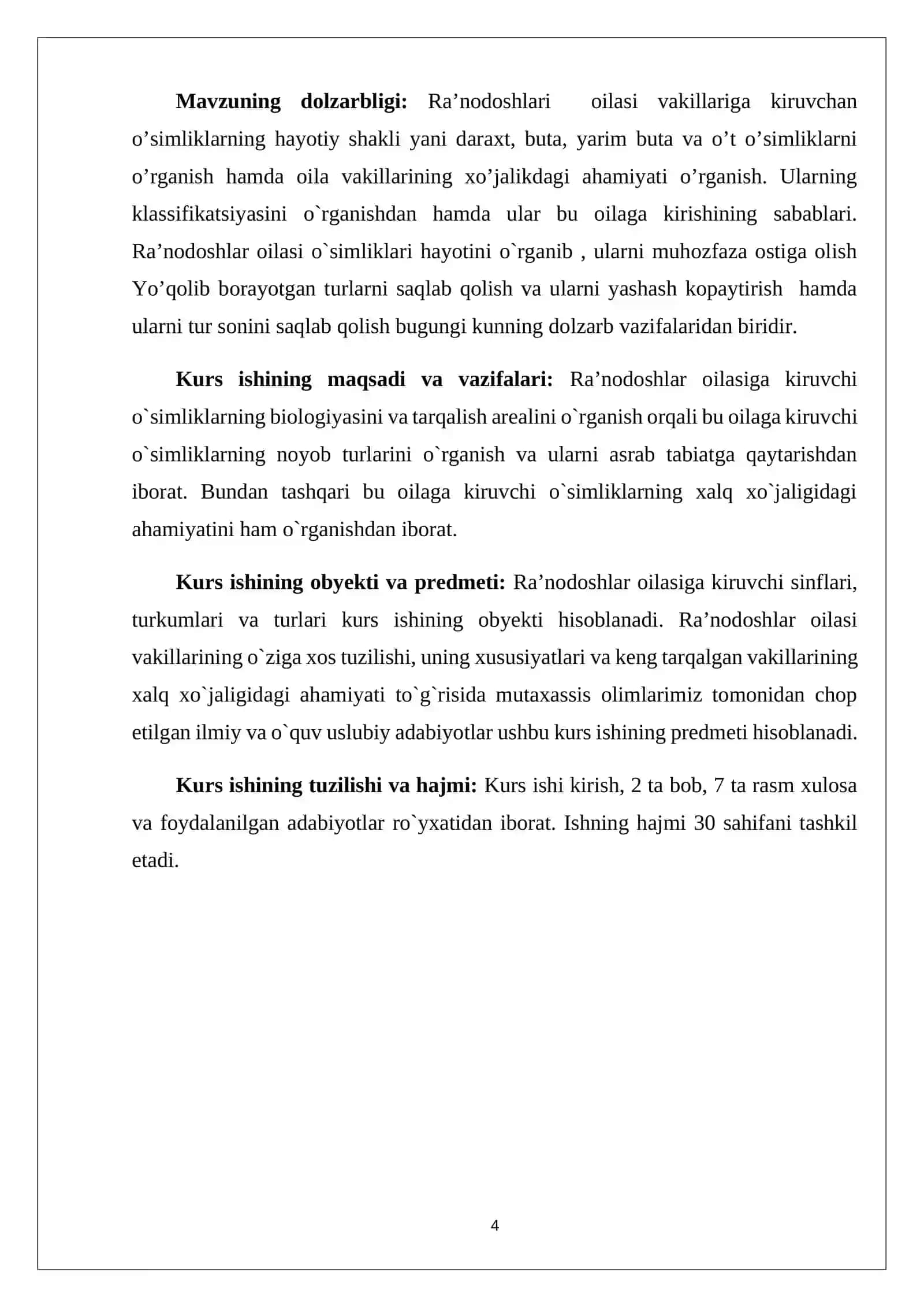 Ra’nodoshlar oilasi Kurs ishi 4