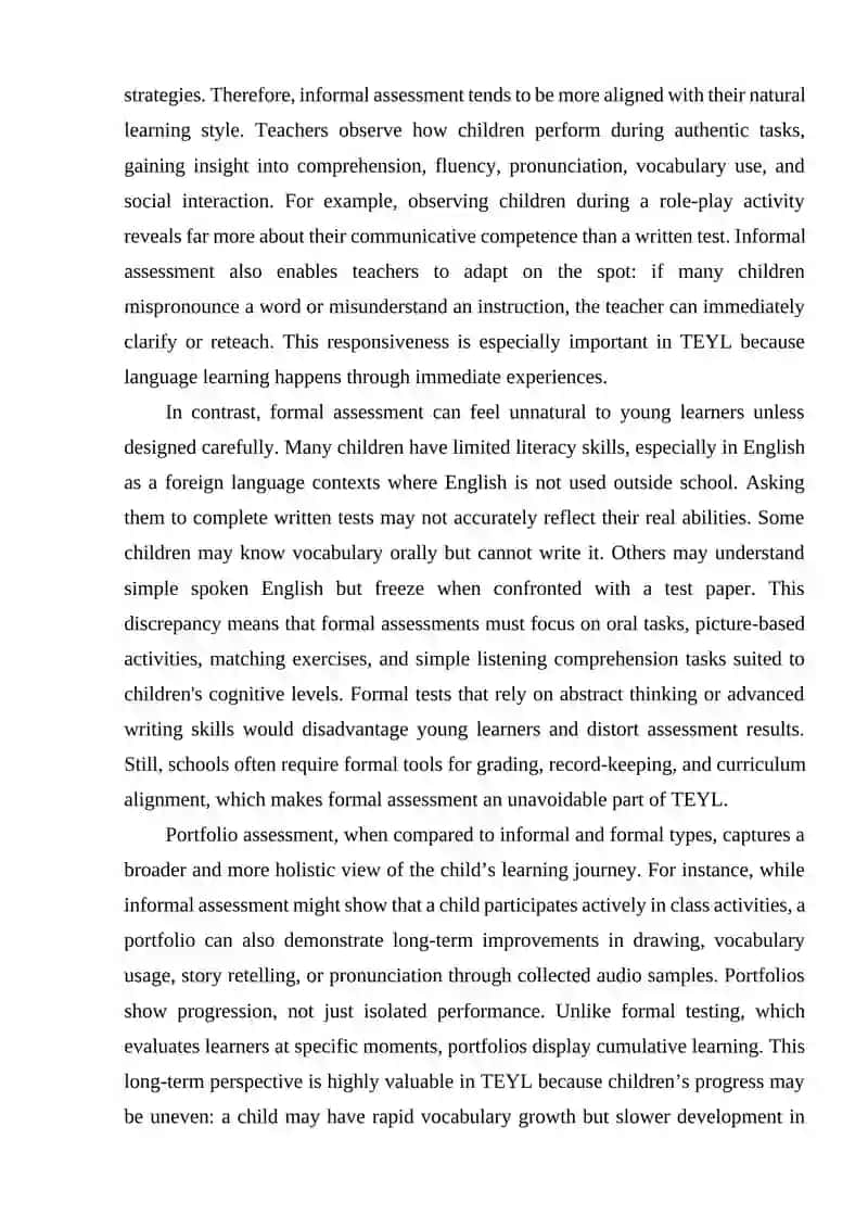 Assessment Approaches in TEYL 4