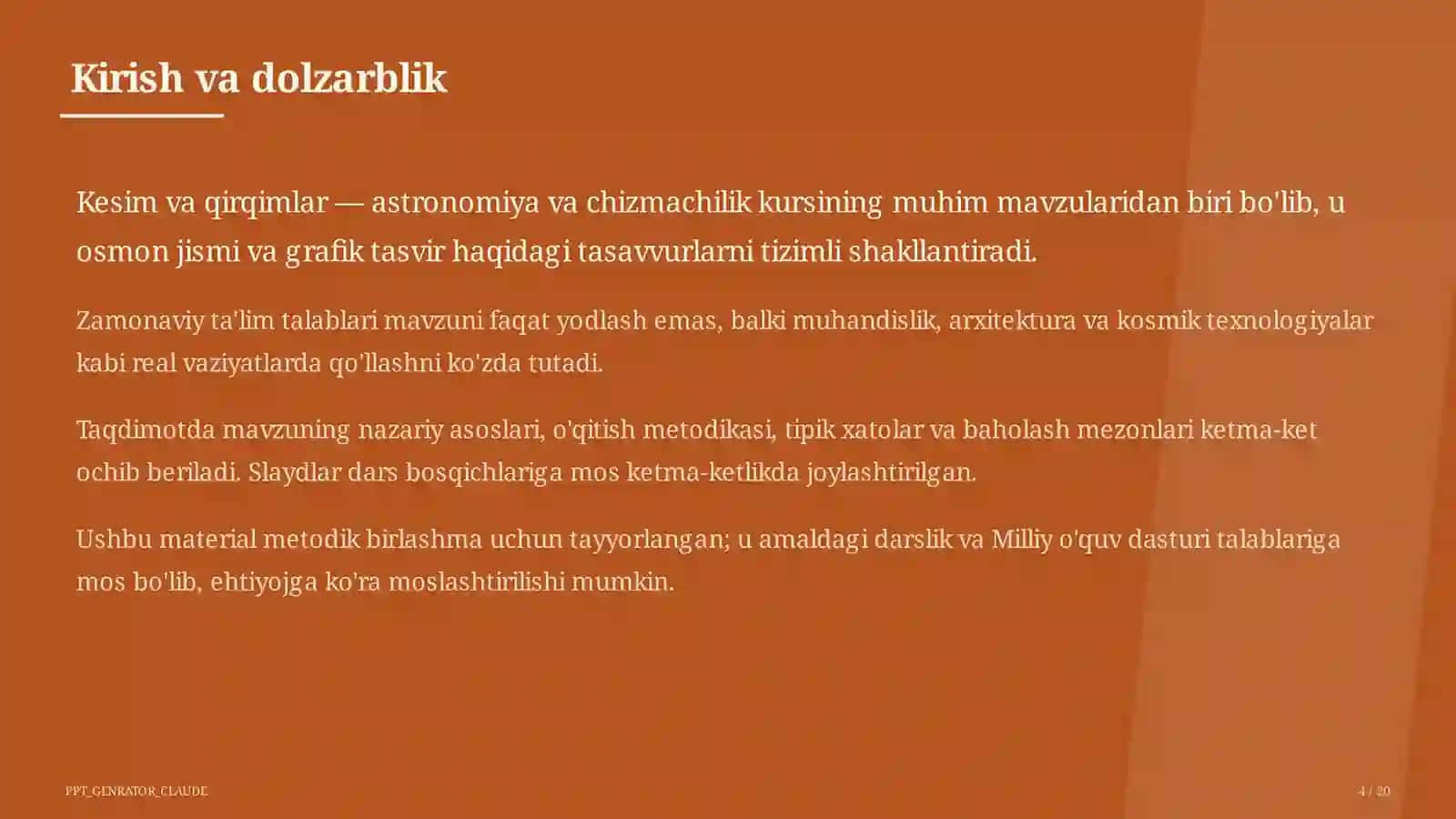 Kesim va qirqimlar (9-sinf) 4