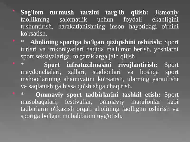 Jismoniy tarbiya va sportni targ‘ibot va tashviqot ishlari 4