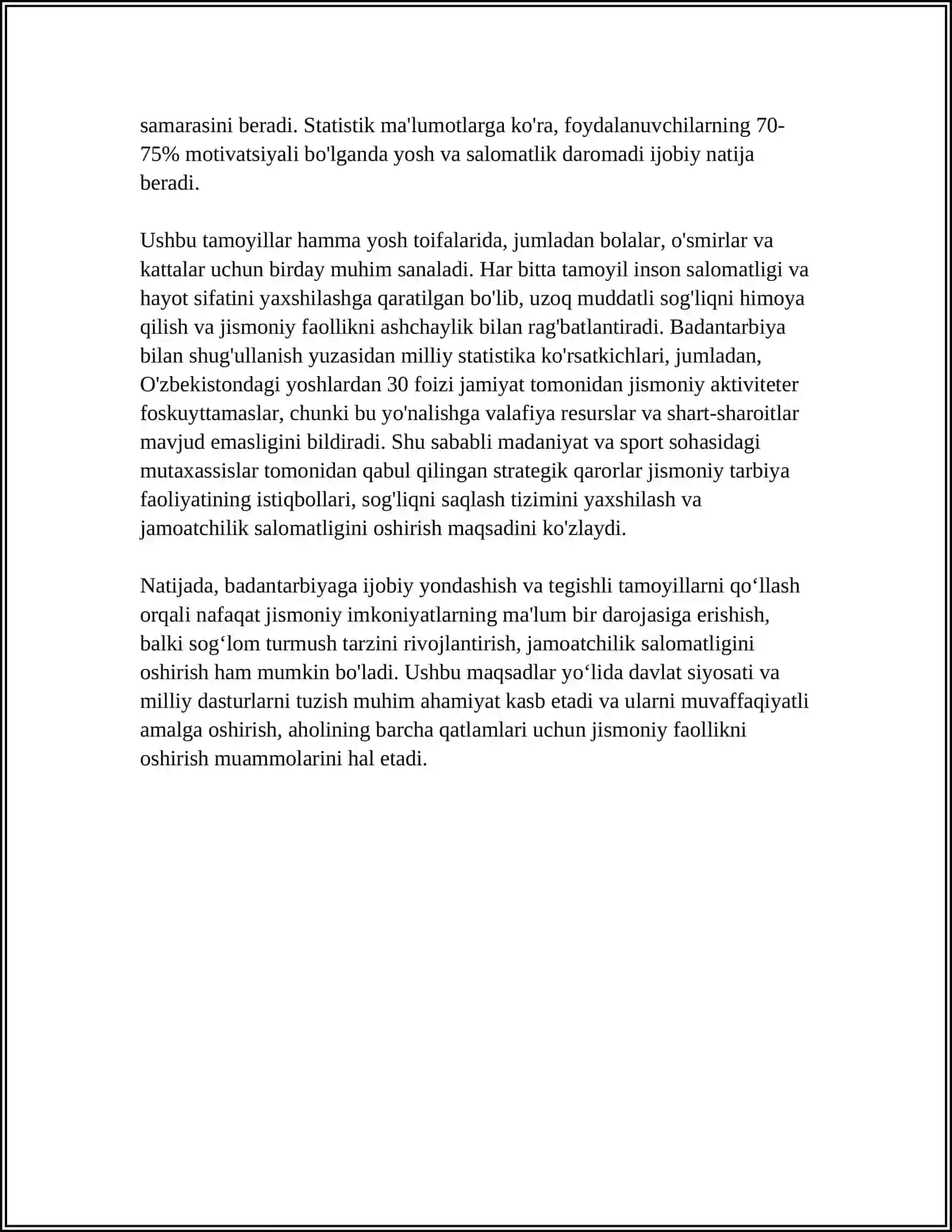 BADANTARBIYA MOHIYATI, O'TKAZILISHI VA UNING TASHKILIY QISMI 4