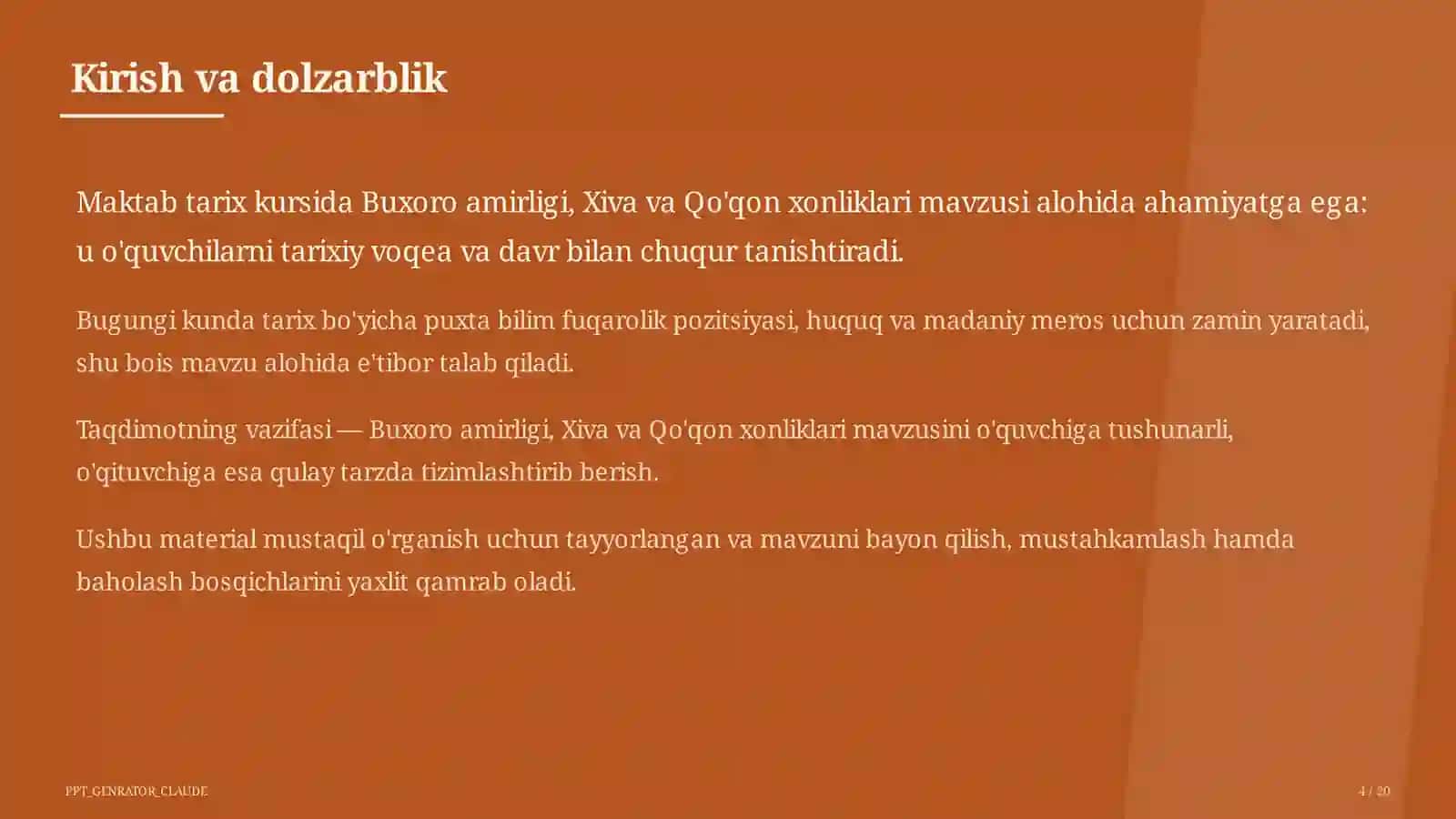 Buxoro amirligi, Xiva va Qo'qon xonliklari (8-sinf) 4