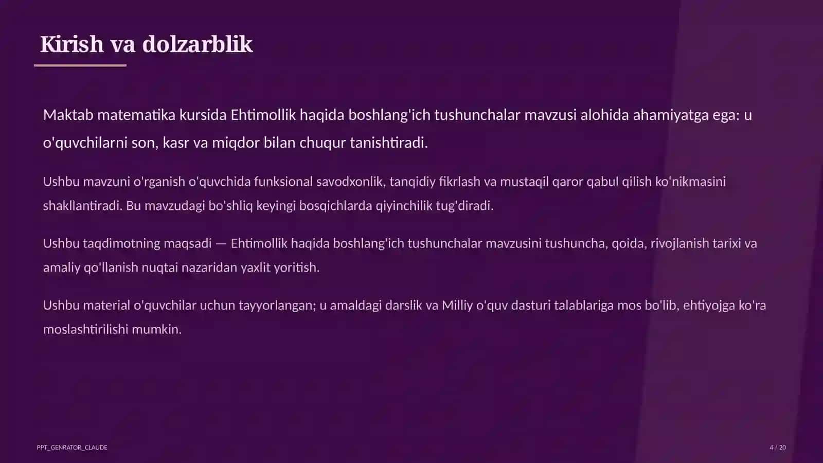 Ehtimollik haqida boshlang'ich tushunchalar (6-sinf) 4