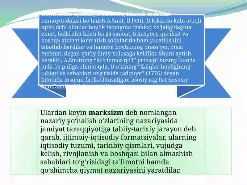 Iqtisodiyot nazariyasi fanining predmeti va bosh sifatlarini o'rganish usullari 4