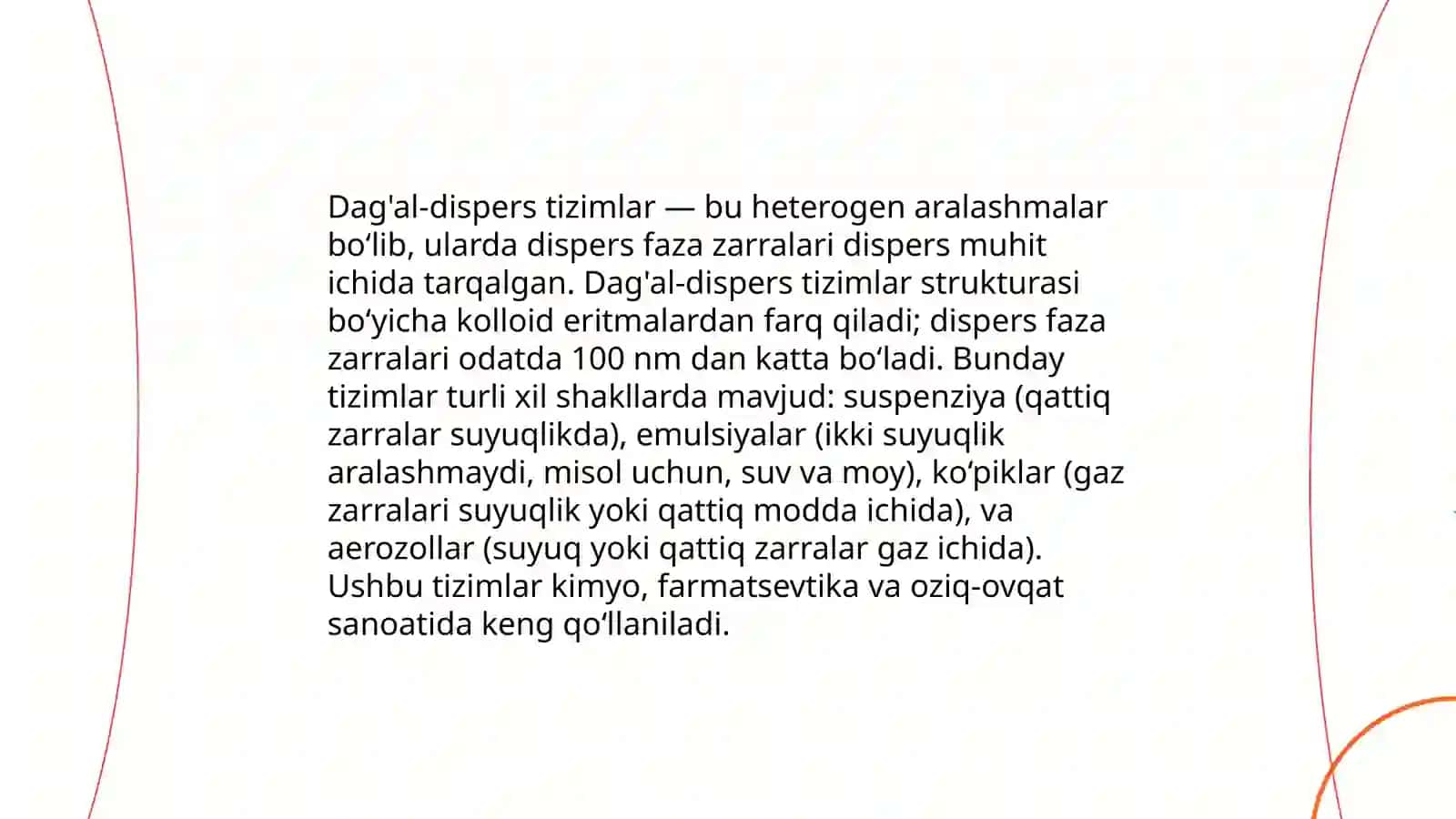 Dag'al-dispers sistemalarning hossalari va ularni tibbiyot va farmakologiyada ishlatilishi 4