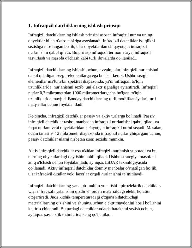INFRAQIZIL DACHIKLAR ASOSIDA SANAGICHLAR DASTURI 4
