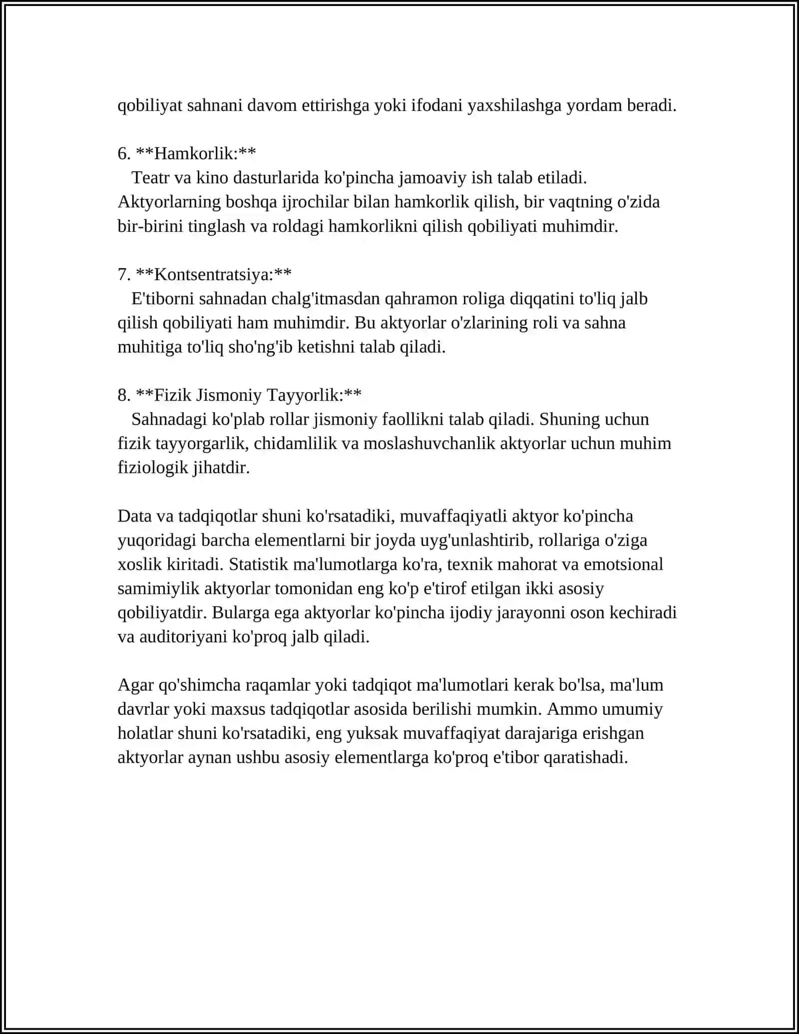 SAHNALASHTIRISH FOALYATIDA BOLALARDA AKTYORLIK QOBILYATINI RIVOJLANTIRISH 4