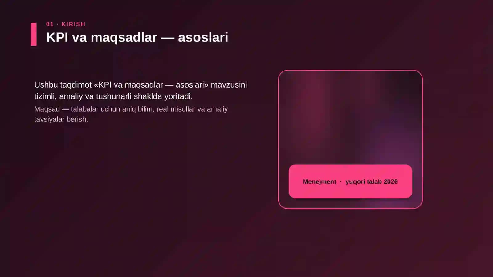KPI va maqsadlar — asoslari 4