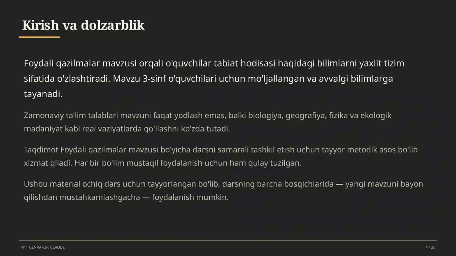 Foydali qazilmalar (3-sinf) 4