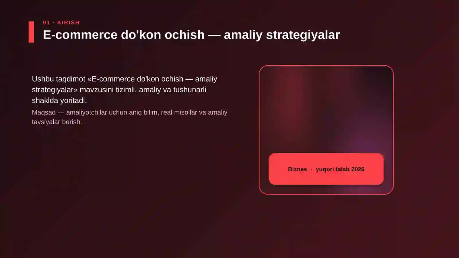 E-commerce do'kon ochish — amaliy strategiyalar 4