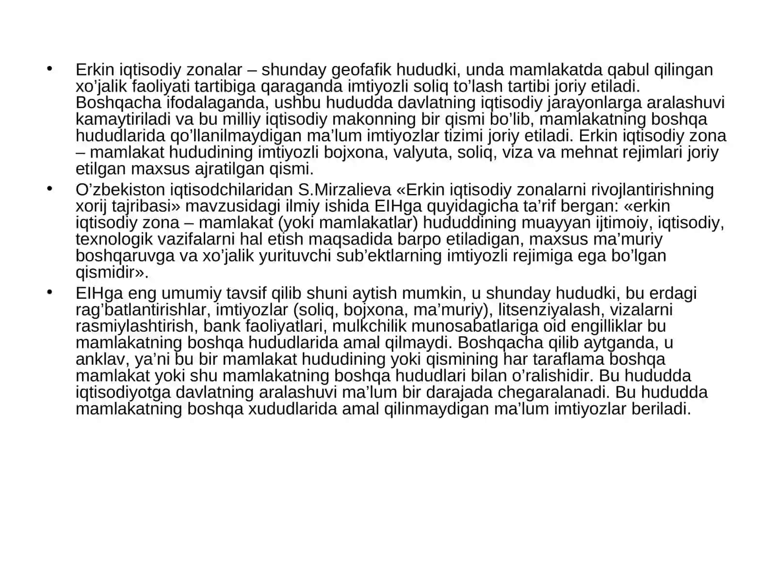 Iqtisodiyotga investitsiyalarni jalb etishda erkin iqtisodiy hududlarning o’rni 4