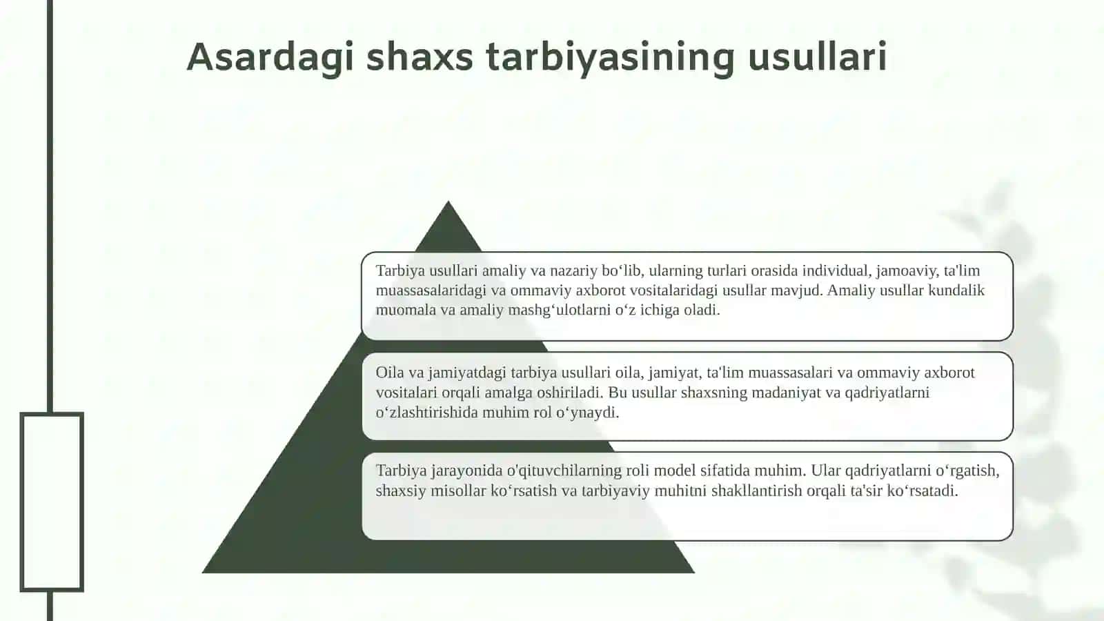 Shaxs tarbiyasi asoslari 4