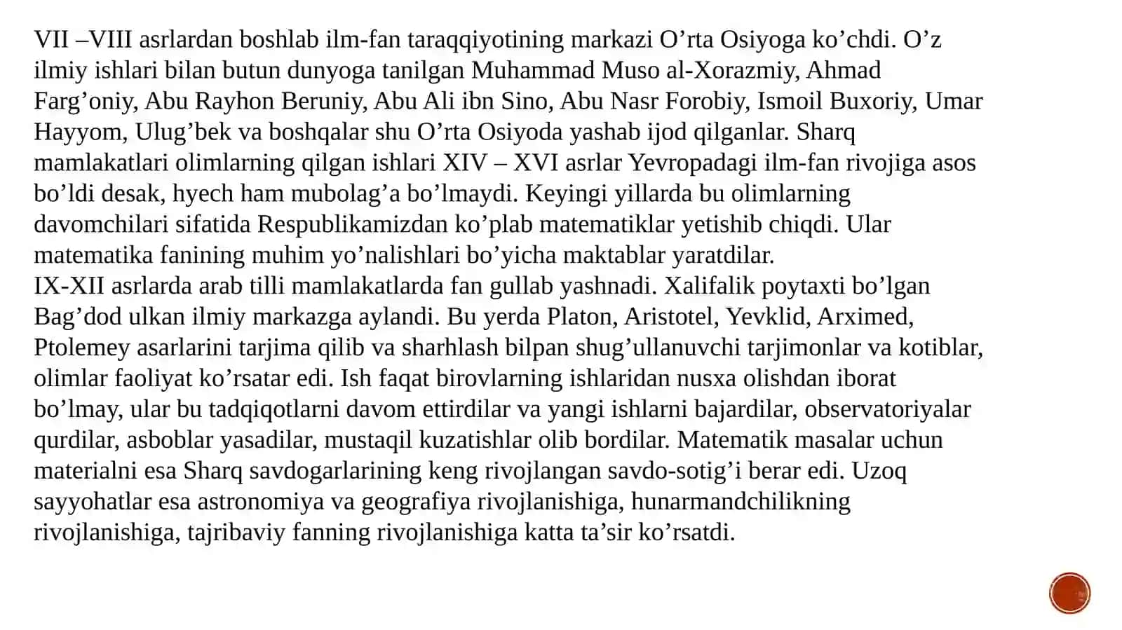 O'rta asr sharq allomalarining matematikaga qo'shgan hissasi 4