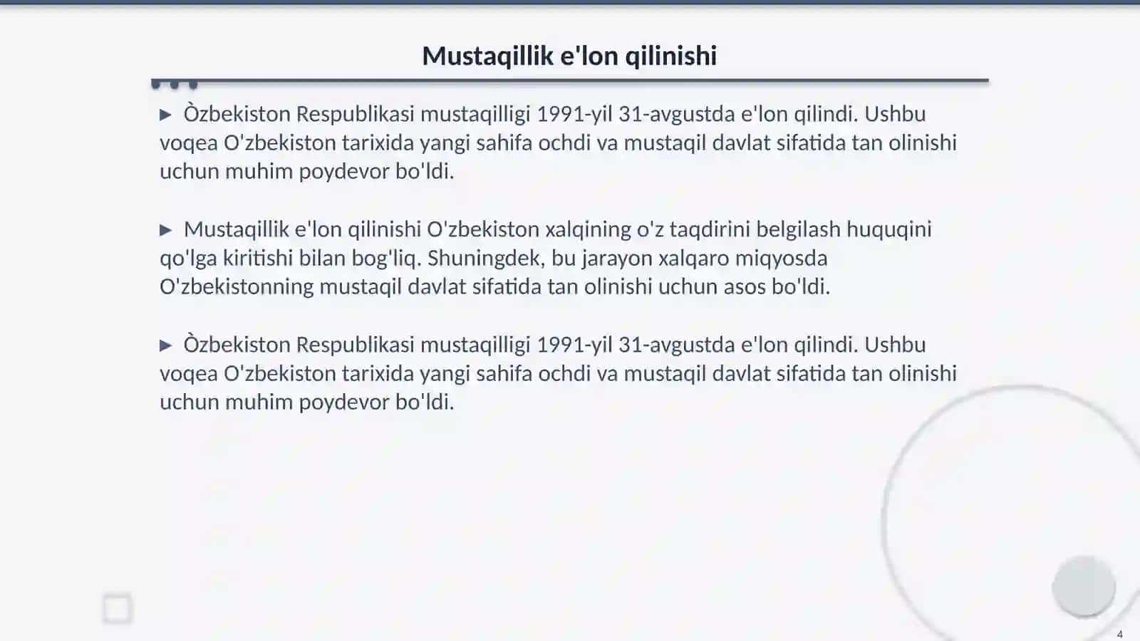 Mustaqillikning tarixiy asoslari 4