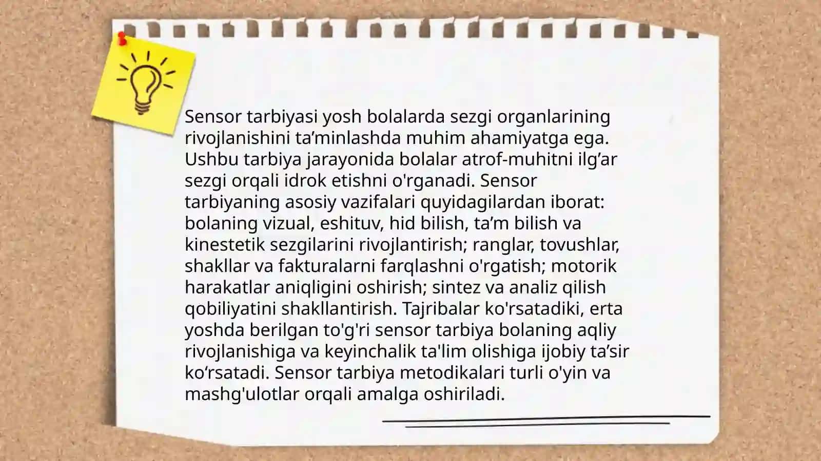 Sensor tarbiyaning pedagogik psixologik asoslari 4
