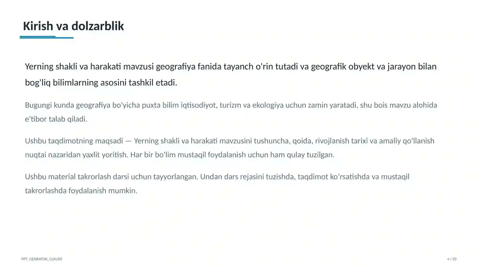 Yerning shakli va harakati (5-sinf) 4