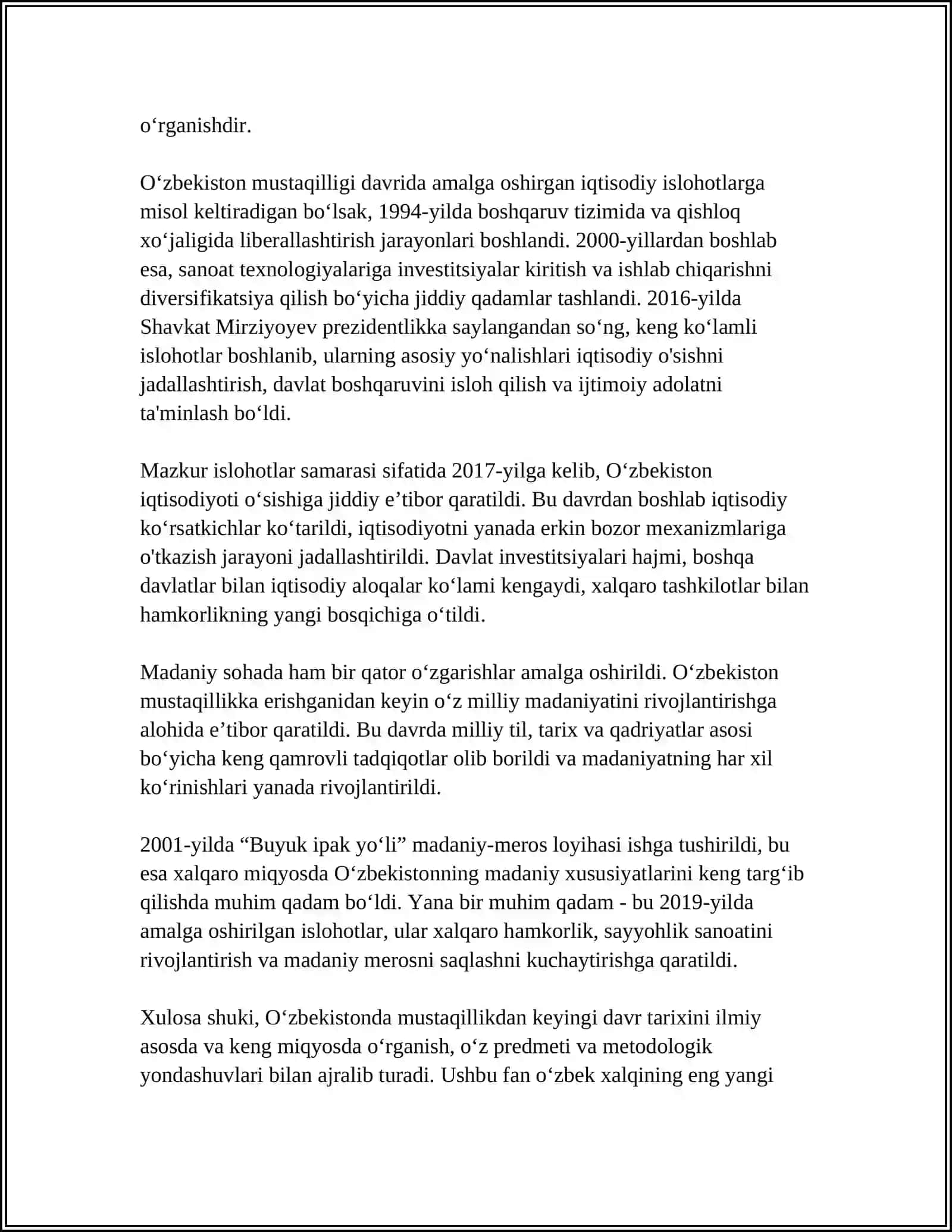 UZBEKISTONNING ENG YANGI NTARIXI UQUV FANINING PREDMETI MAQSADI VA VAZIFALARI NAZARIY METODOLOGIK TAMOYILLARI 4
