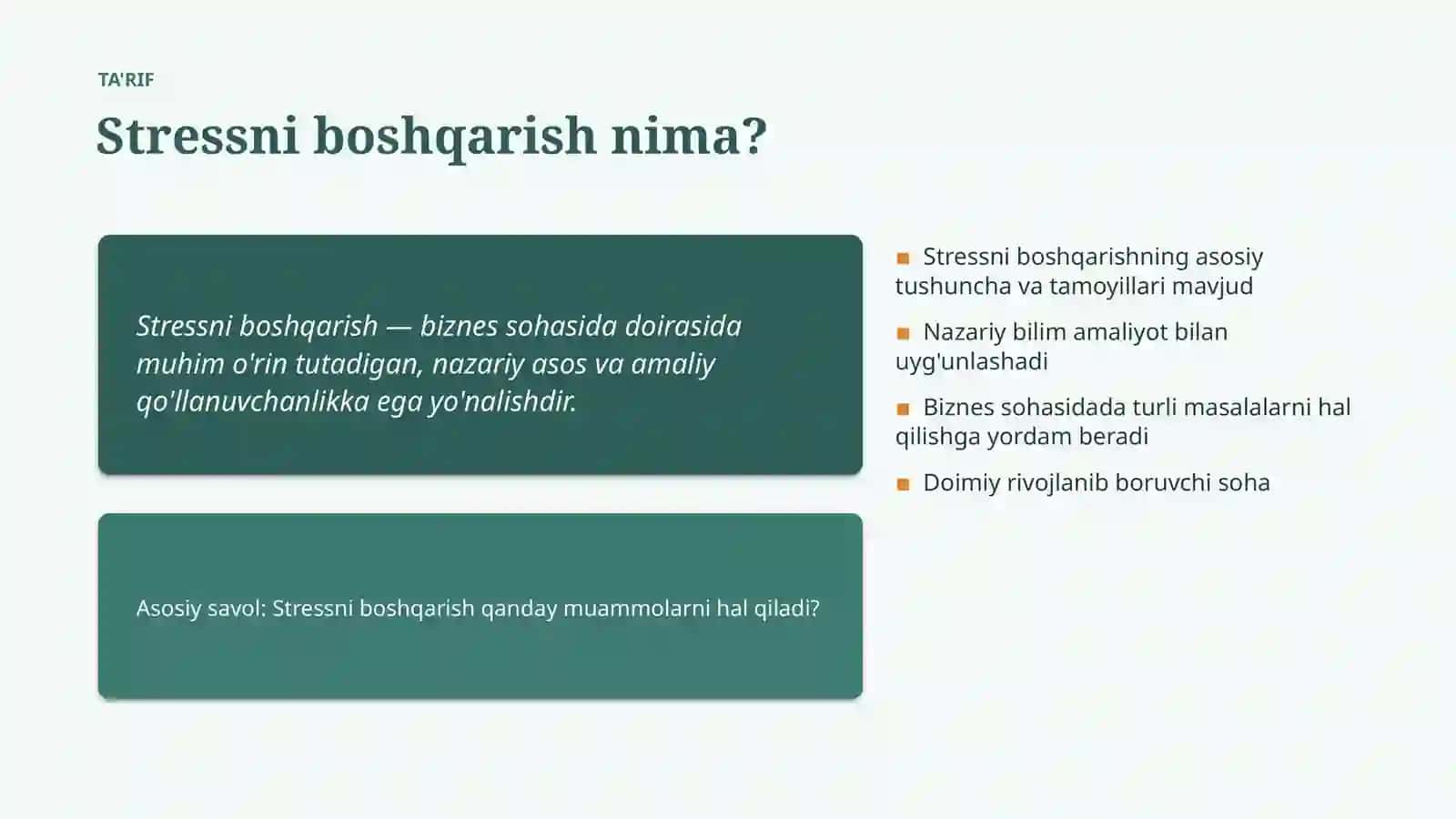 Stressni boshqarish 4