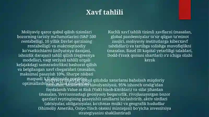 Moliyaviy qarorlar qabul qilish tizimi 4