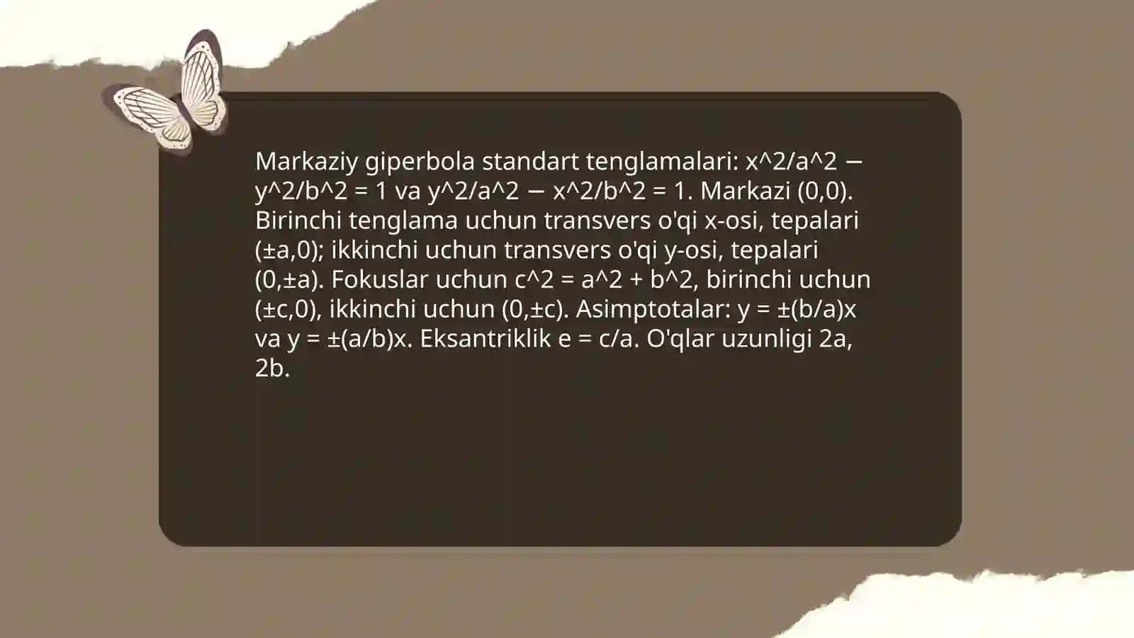 Giperbola va uning xossalari 4
