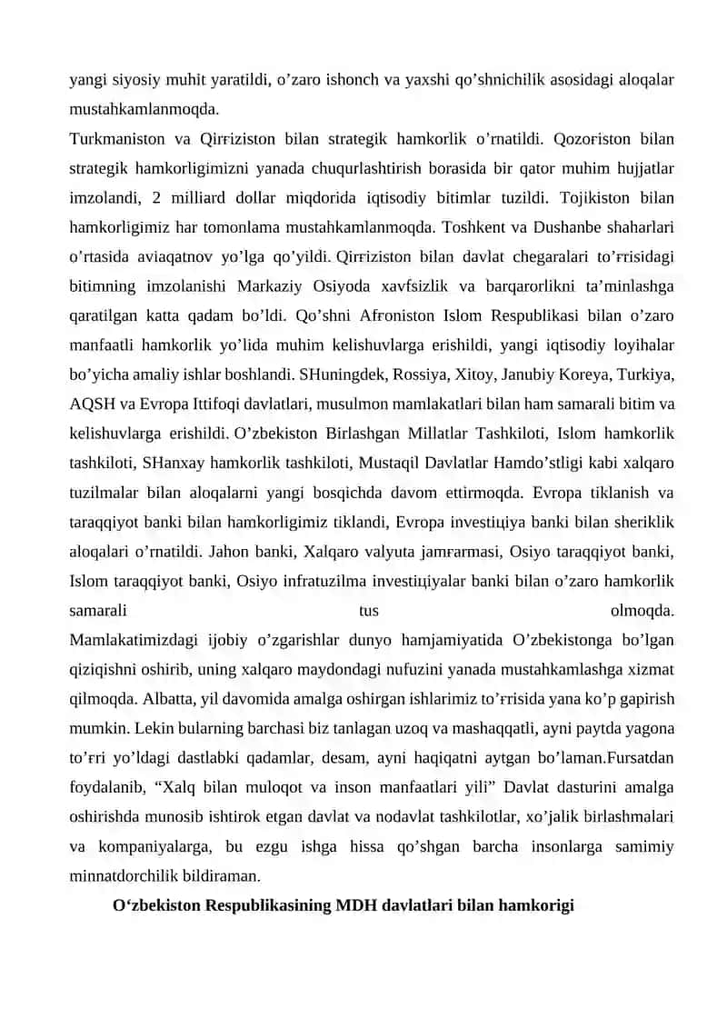 O’ZBEKISTON VA JAHON HAMJAMIYATI 4