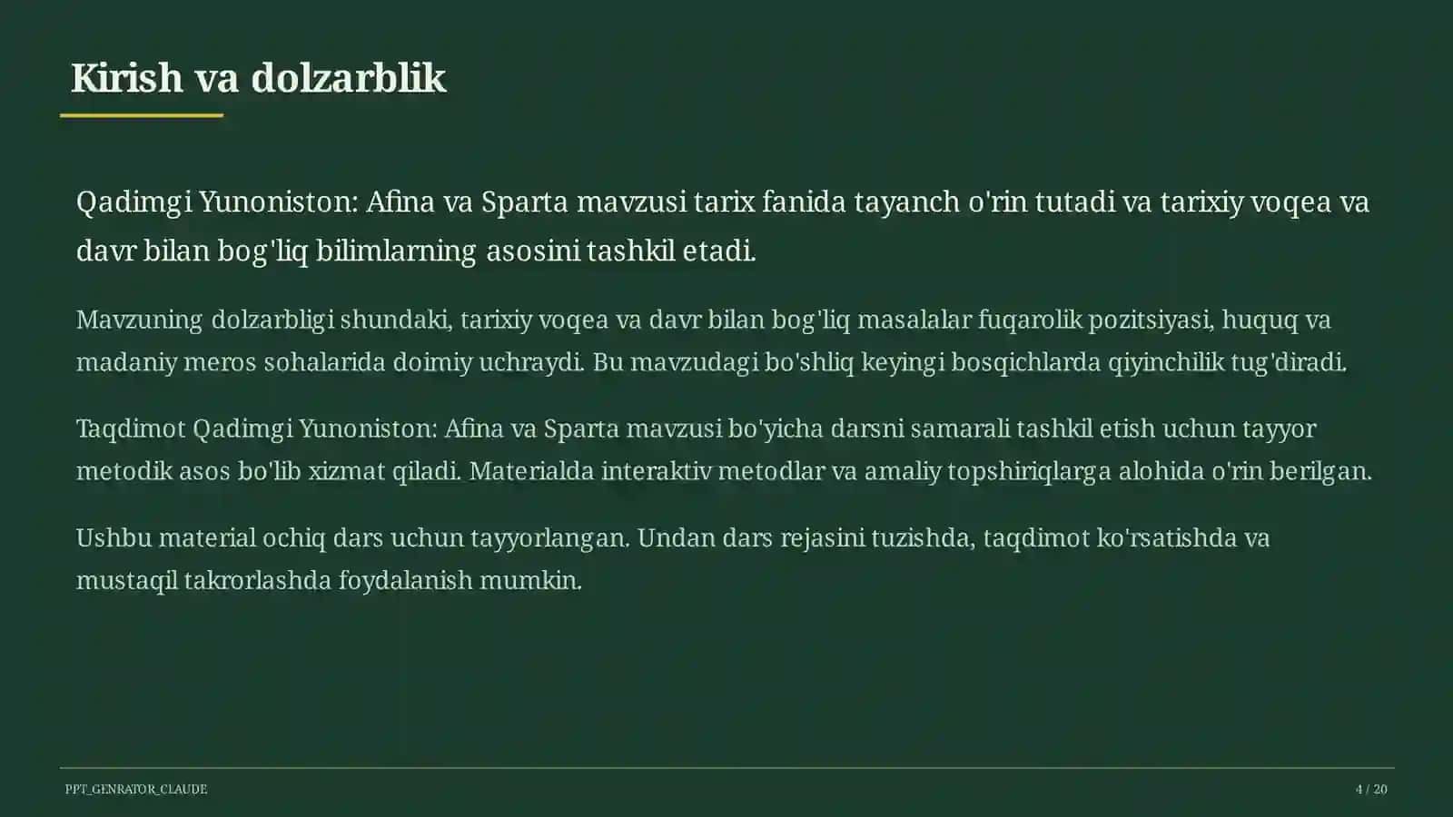 Qadimgi Yunoniston: Afina va Sparta (6-sinf) 4