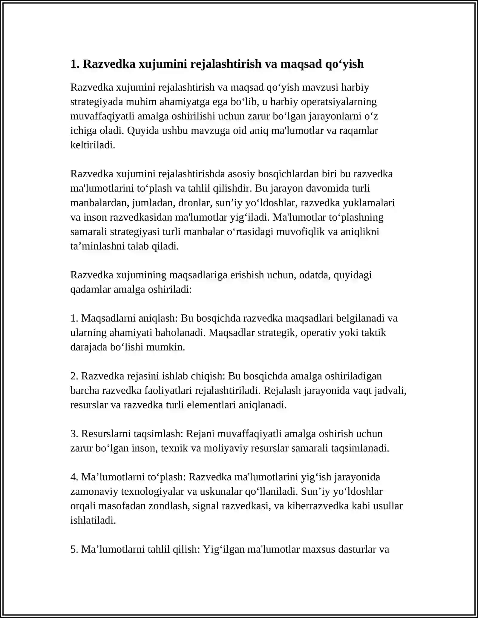 RAZVEDKA XUJUMINI AMALGA OSHIRISHNI O‘RGANISH 4