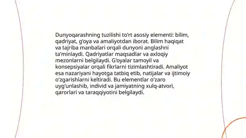 Dunyoqarashning mohiyati tuzilishi va asosiy funksiyalari 4