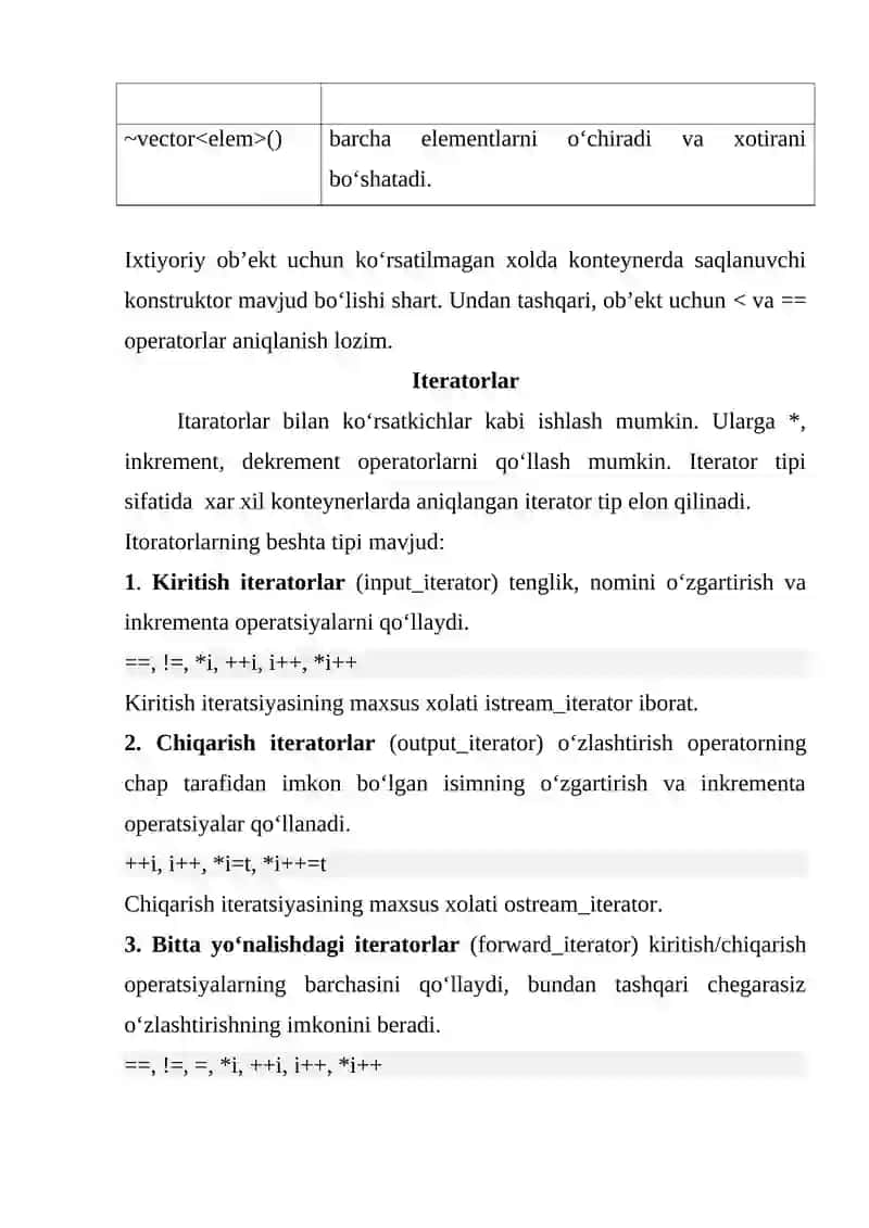 Iteratorlar va funksional ob’ektlar 4