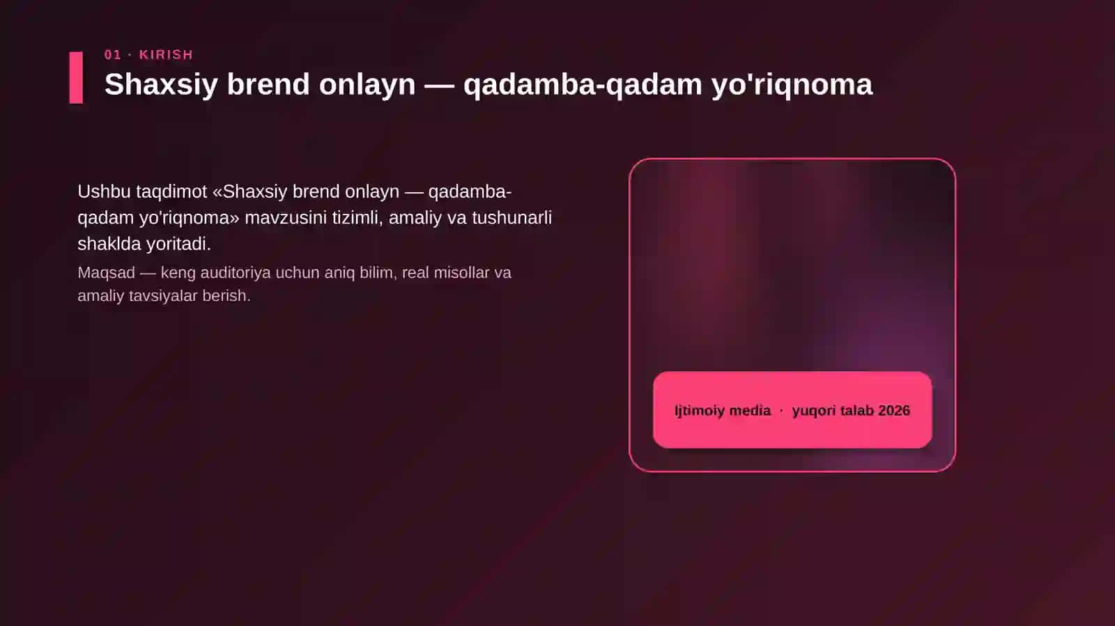 Shaxsiy brend onlayn — qadamba-qadam yo'riqnoma 4
