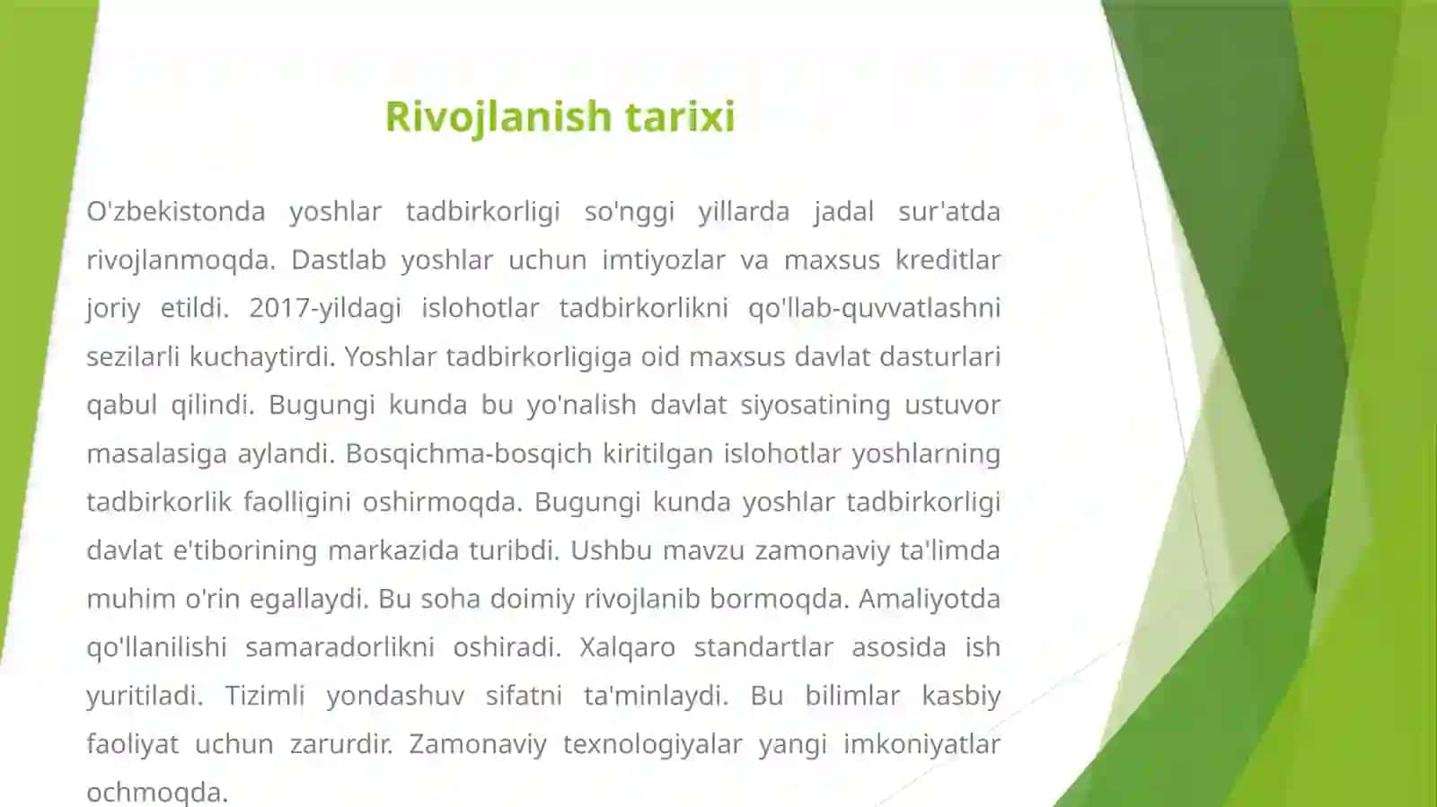 Yoshlar tadbirkorligini rivojlantirish 4