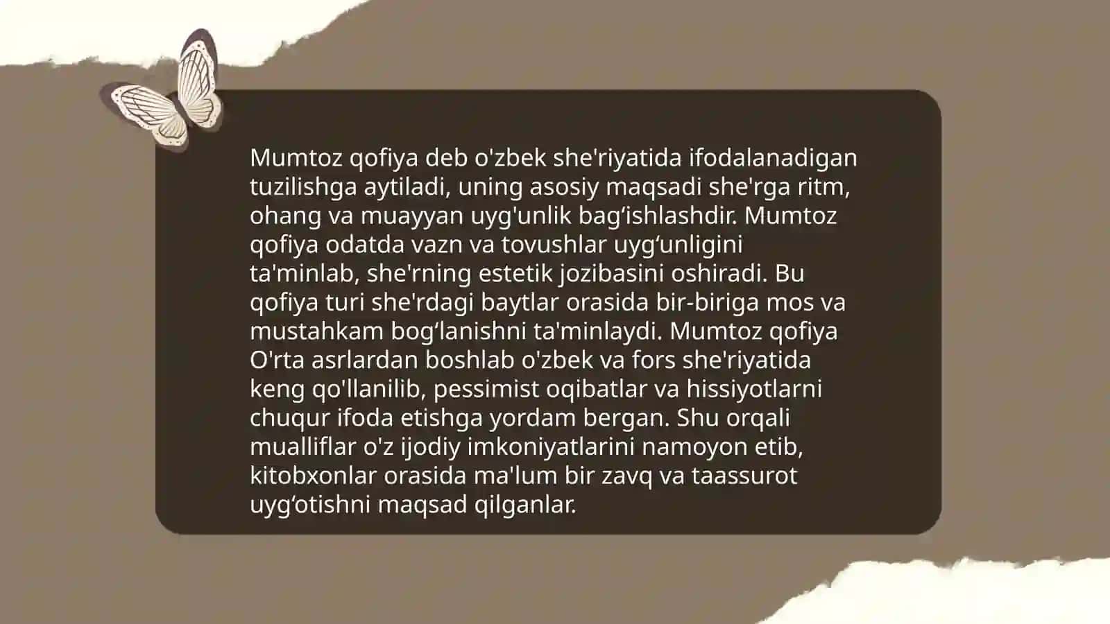 Mumtoz qofiya, qofiya harflari, harakatlari va turlari 4