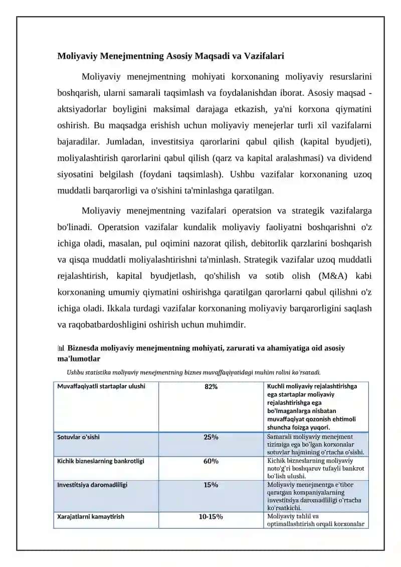 Moliyaviy menejmentning mohiyati va zarurati 4