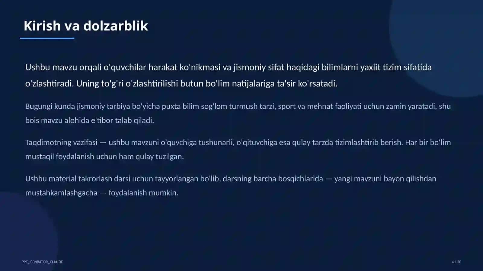 Chidamlilikni rivojlantirish: uzoq masofaga yugurish (7-sinf) 4