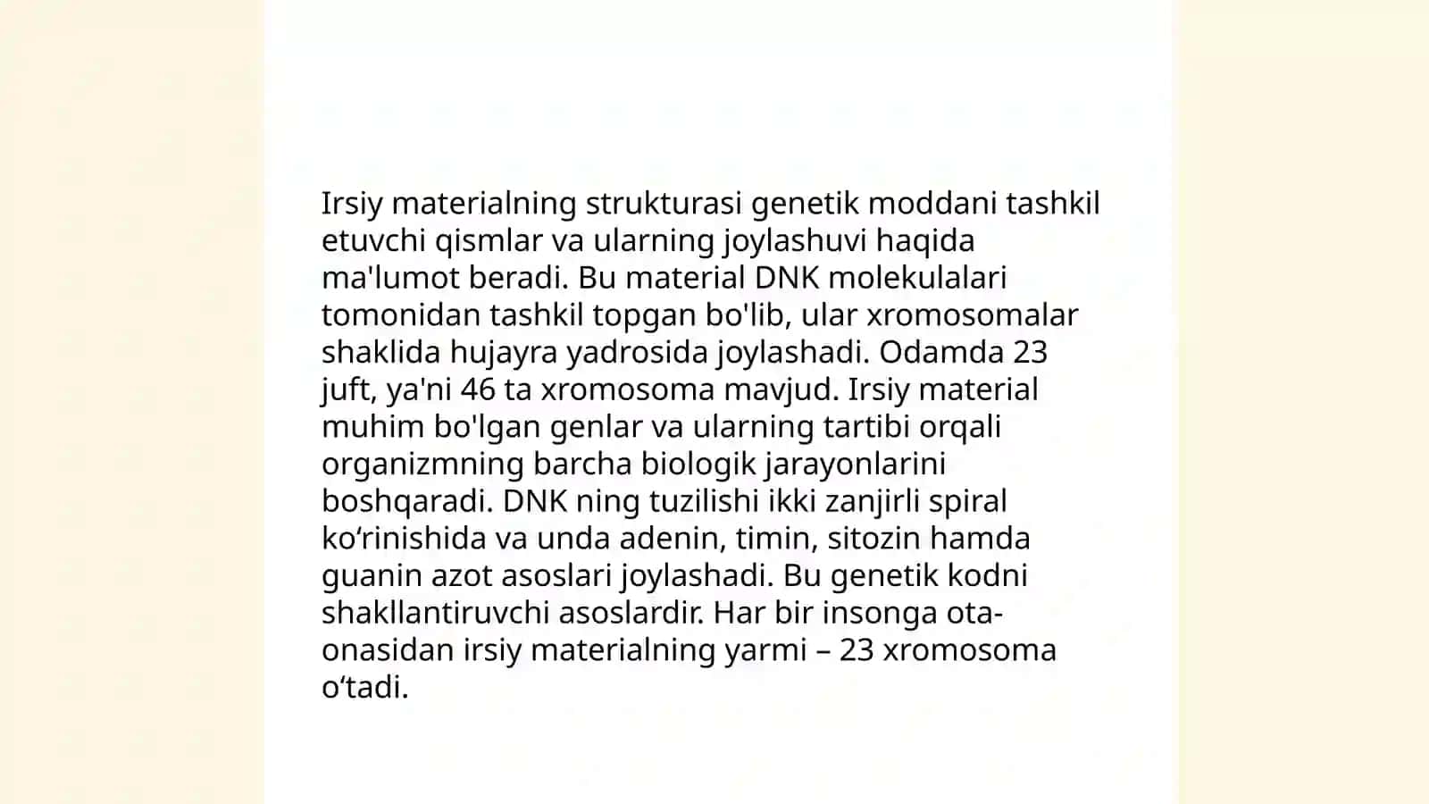 Belgilarning toʻliq birikkan holatda irsiylanish 4