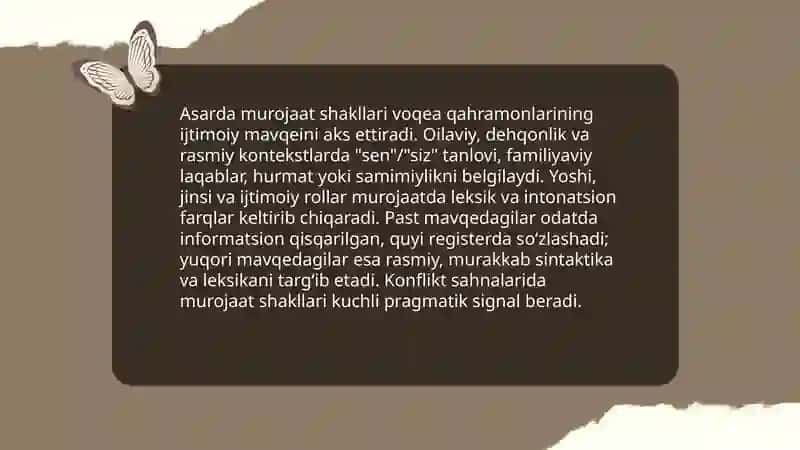 Otamdan qolgan dalalar asarida nutq aktlarining sotsiopragmatik tahlili 4