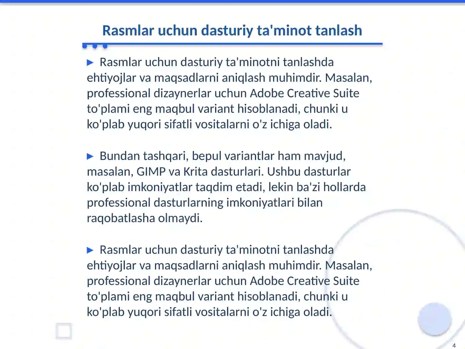 Kompyuterda rasm chizishning asosiy vositalari 4