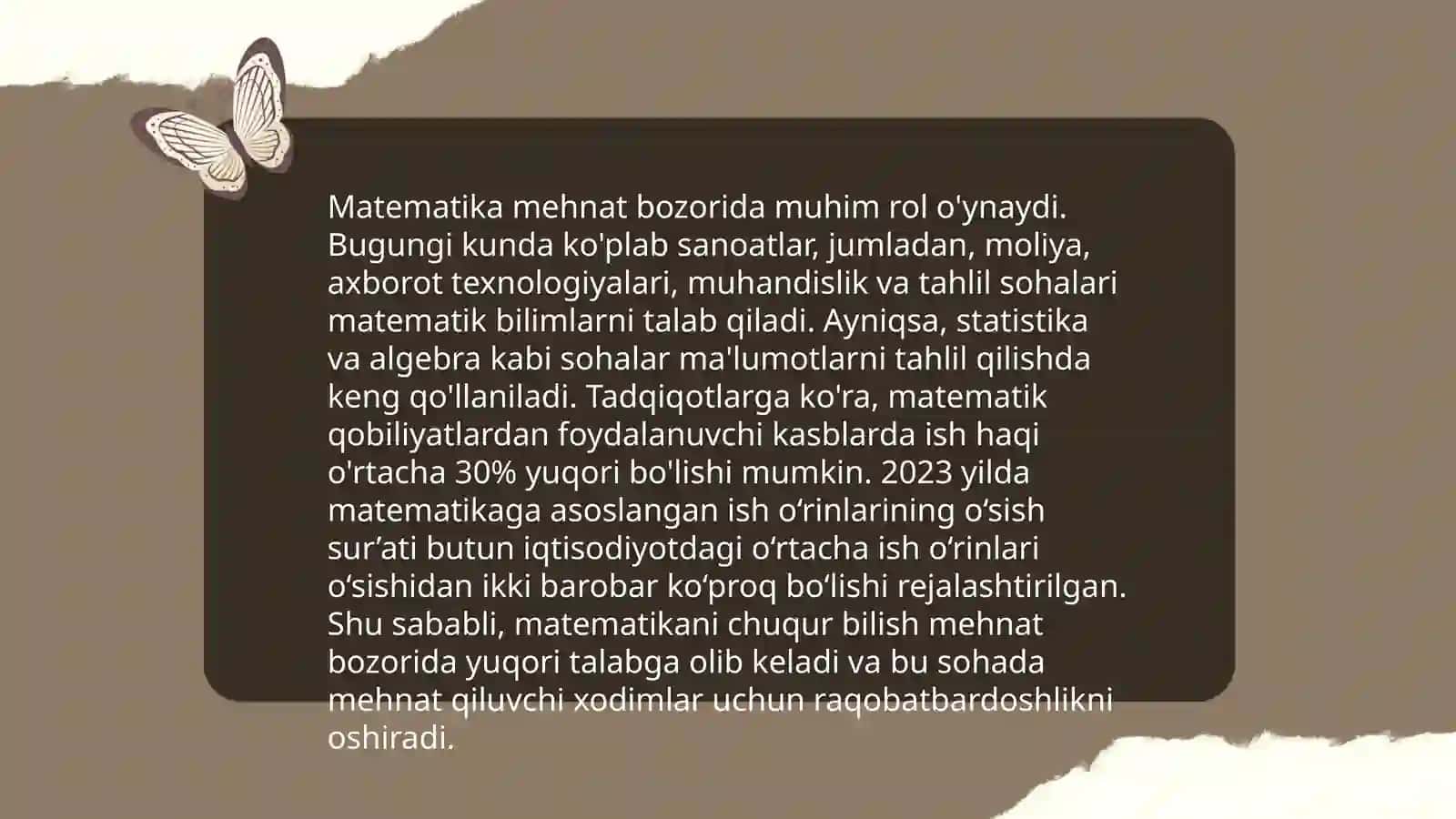 Matnli masalalarni yechishda kasbga yo‘naltirish 4