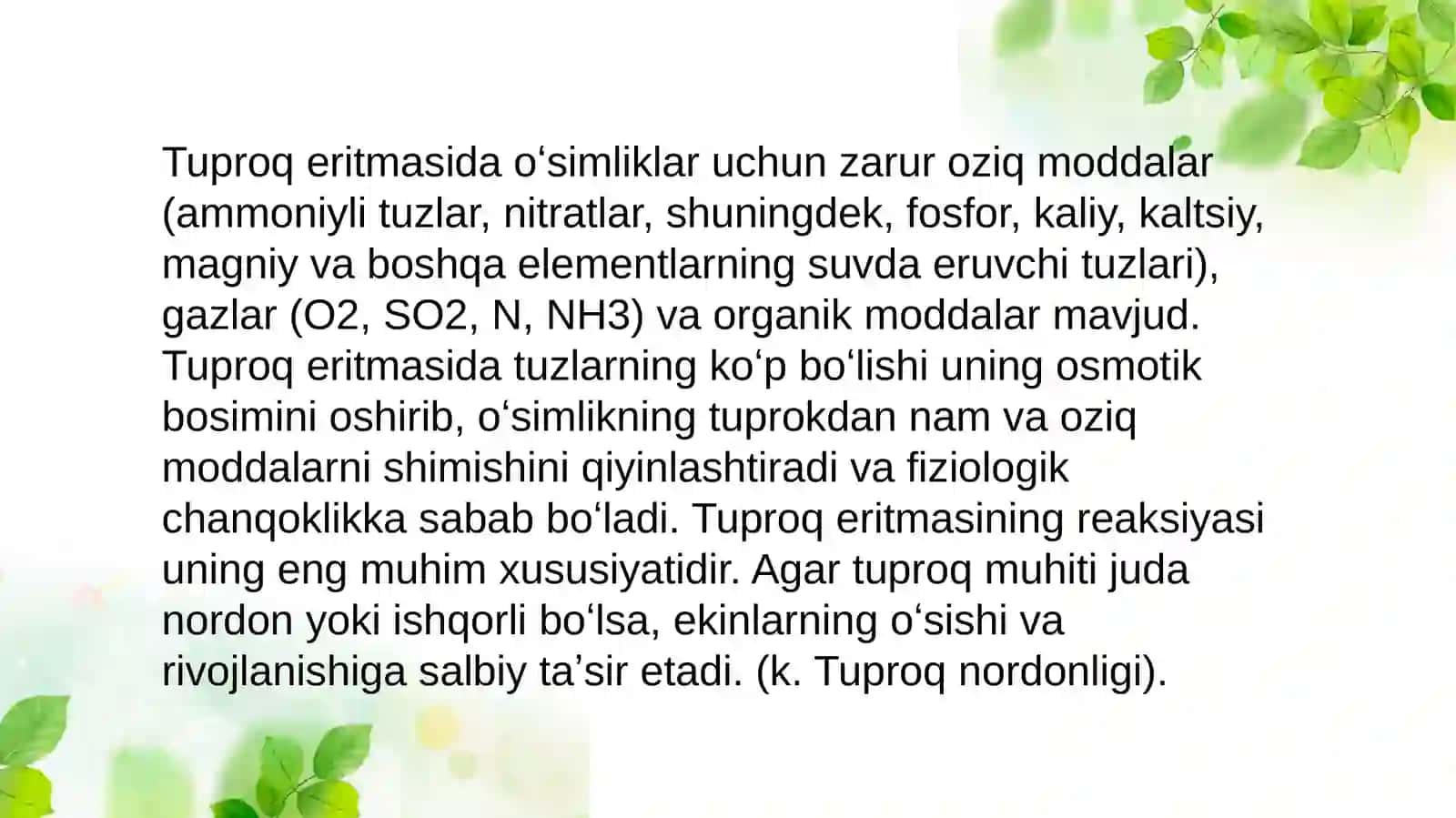 Oʻʼsimliklar oziqlanishi gatashqimuhitomillaritaʼsiri 4