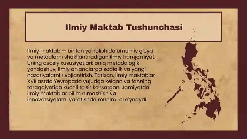 Ilmiy maktab tushunchasi va asosiy metodologik tamoyillar 4