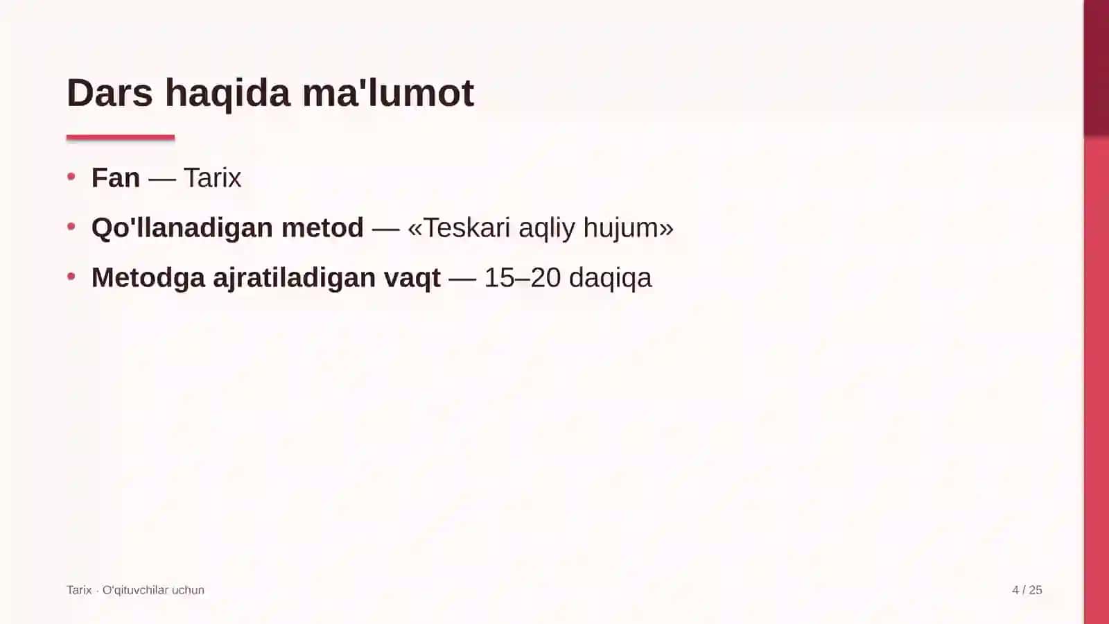 tarix darslarida teskari aqliy hujum metodidan foydalanish 7979 4