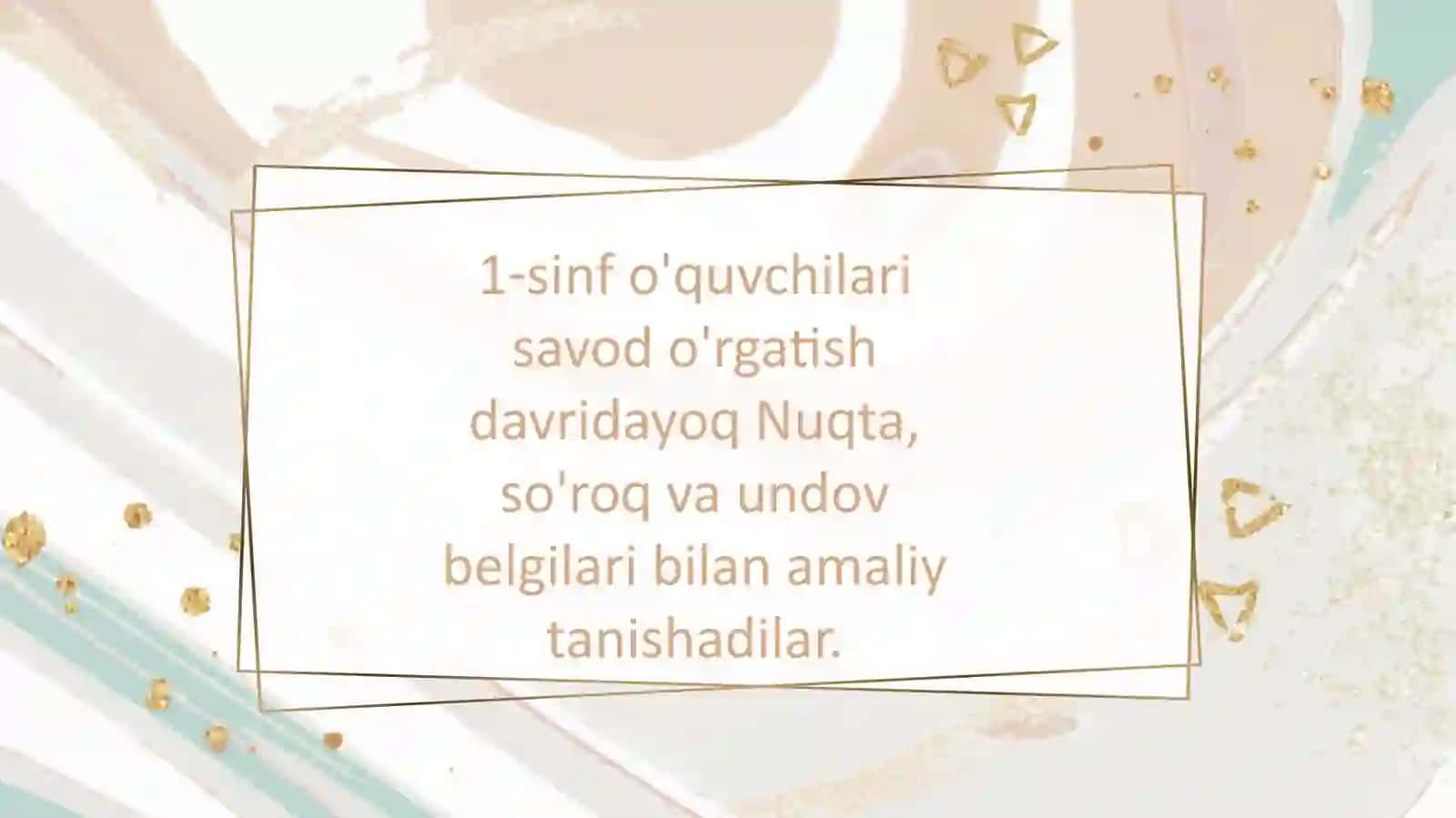 Mavzuni mistahkamlashda qanday imloviy va tinish belgilariga oid mashqlardan foydalanganligini aniqlash 4
